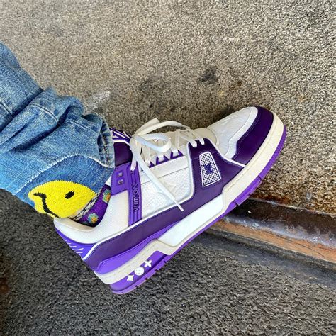 purple lv sneakers|green Lv sneakers.